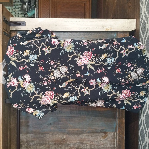 GP&J Baker X H&M Floral & Bird Tunic Dress Cottage Whimsy Garden - Women's 2 - Picture 6 of 6